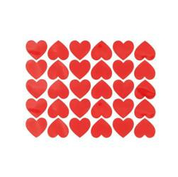 NAKLEJKI SERCA CZERWONE 30 SZT.