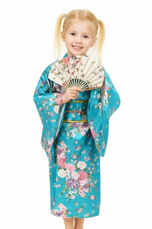 STRÓJ DZIECIĘCY KIMONO NIEBIESKIE 