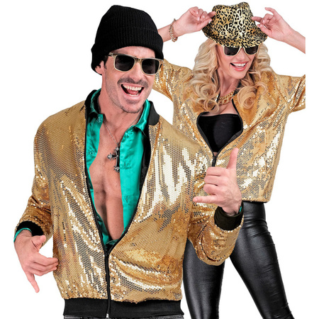 KURTKA CEKINOWA ZŁOTA BOMBERKA