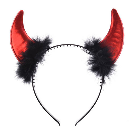 OPASKA ROGI DIABŁA CZERWONE METALIZOWANE