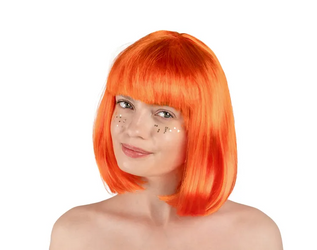 PERUKA KLEOPATRA POMARAŃCZOWA