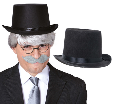 CYLINDER FILCOWY CZARNY