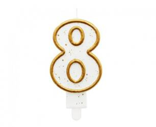 ŚWIECZKA URODZINOWA ZŁOTA 8