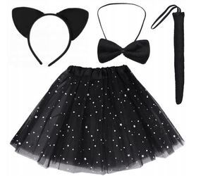 STRÓJ KOTEK CZARNY 4 EL.