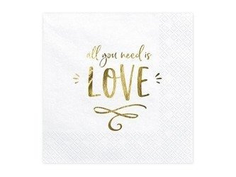 SERWETKI 33x33cm ALL YOU NEED IS LOVE