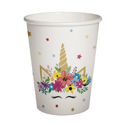 KUBECZKI PAPIEROWE JEDNOROŻEC 0,25L 10 SZT.