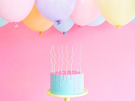 ŚWIECZKI ZAKRĘCONE PASTELOWE 14 CM, 8 SZT