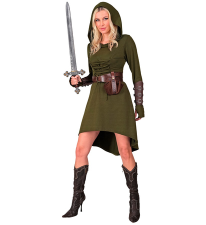 STRÓJ ZIELONA TUNIKA ŚREDNIOWIECZNA