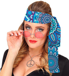 OPASKA NIEBIESKA KOŁA DISCO LATA 70