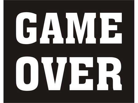 Naklejki na buty Game over (1 karton / 40 op.) (1 op. / 2 szt.)