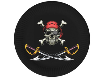 TALERZYKI PAPIEROWE PIRACI 18 CM 6 SZT.