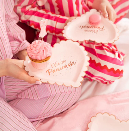 TALERZYKI WIECZÓR PANIEŃSKI SERCE 6 SZT