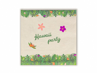 SERWETKI HAWAII PARTY 33CM 20 SZTUK