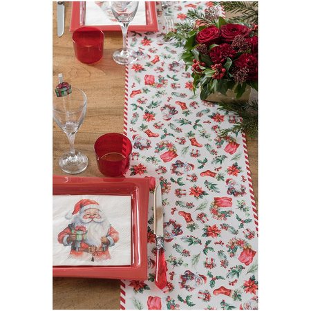 BIEŻNIK ŚWIĄTECZNY SANTA CLAUS 28 X 250 CM