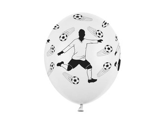 BALONY 30cm, PIŁKARZ I PIŁKI, 6 szt FOOTBALL