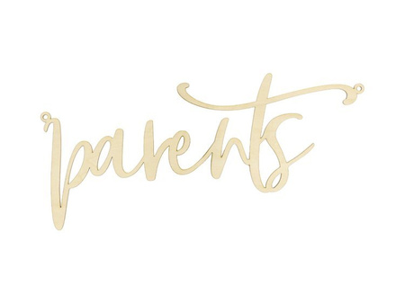 Zawieszka na krzesło - Parents, naturalne drewno (1 karton / 12 szt.)