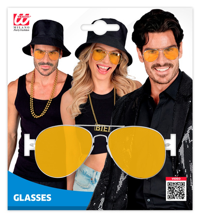 OKULARY PILOTKI ŻÓŁTE