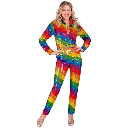 SPODNIE DAMSKIE CEKINOWE TĘCZA