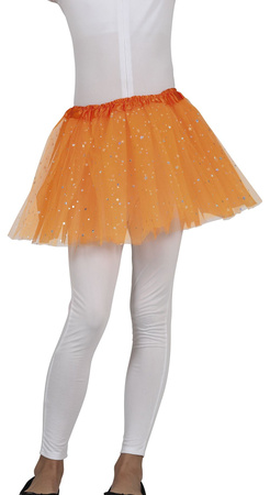 SPÓDNICZKA TUTU POMARAŃCZOWA GWIAZDY 30 CM