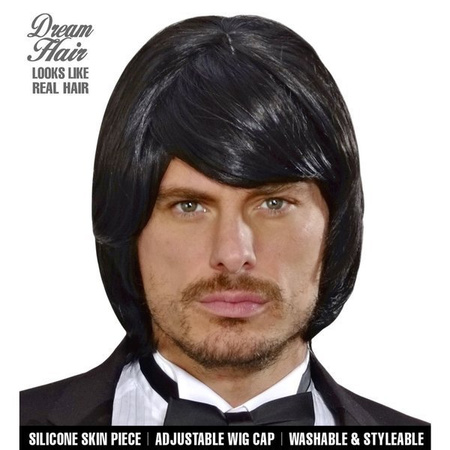 PERUKA AKTOR GWIAZDA KINA CZARNA