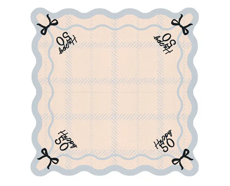 SERWETKI PAPIEROWE 33 CM KREMOWE 50 HAPPY 12 SZT