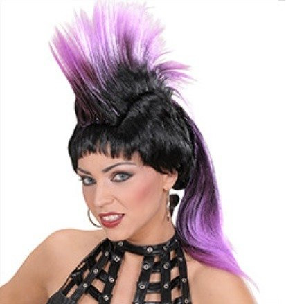 PERUKA IROKEZ PUNK FIOLET