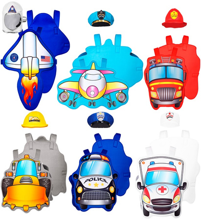 ASSORTIMENTO PROFESSIONI (costume, cappello) - 2 pezzi cad di 6 modelli