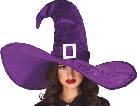 KAPELUSZ CZAROWNICY DUŻY FIOLETOWY