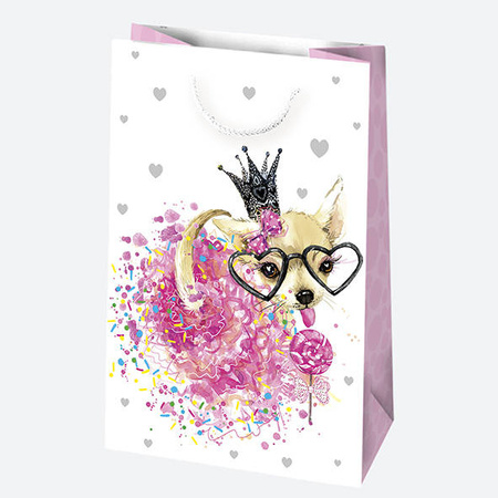 TORBA NA PREZENTY PIES CHIHUAHUA 16X24X7 CM