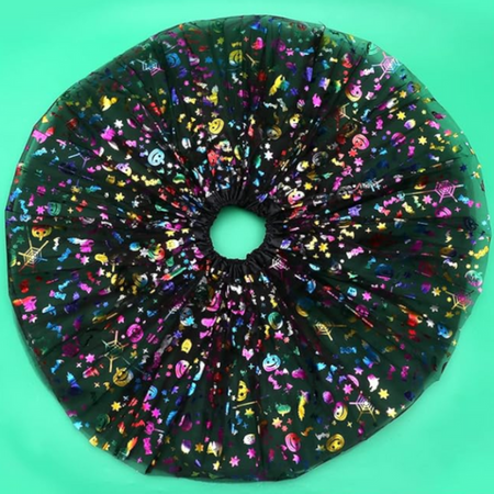 KOLOROWY ZESTAW CZAROWNICY SPÓDNICZKA I KAPELUSZ 