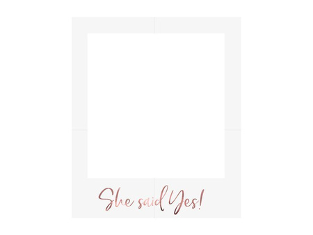 Ramka selfie She said yes, różowe złoto, 50x59,5cm (1 karton / 50 szt.)