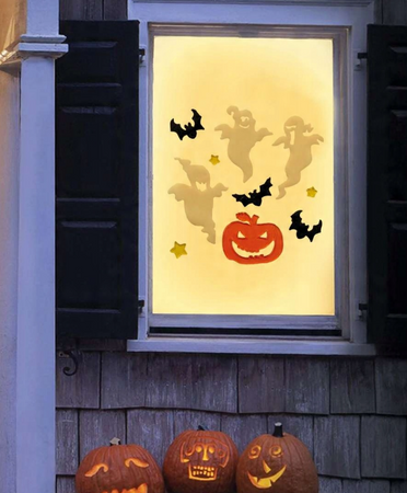 NAKLEJKI ŻELOWE HALLOWEEN 10 SZT