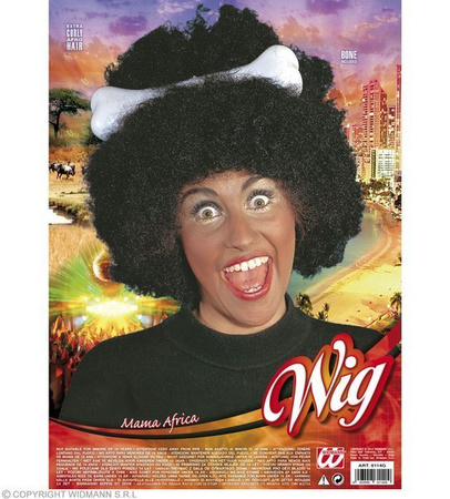 PERUKA AFRO Z KOŚCIĄ