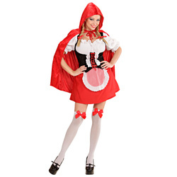 STRÓJ CZERWONY KAPTUREK Z FARTUSZKIEM