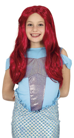 PERUKA DZIECIĘCA CZERWONA DŁUGIE WŁOSY