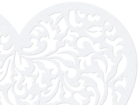 Dekoracje papierowe Serce, 13,5 x 11,5cm (1 karton / 50 op.) (1 op. / 10 szt.)