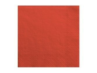 SERWETKI 33x33cm CZERWONE 20szt.