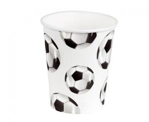 KUBECZKI PAPIEROWE PIŁKA NOŻNA 250 ML 10 SZT