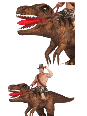 STRÓJ DMUCHANE SPODNIE DINOZAUR