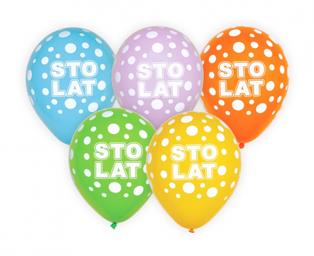 BALONY LATEKSOWE STO LAT MIX 5 SZT