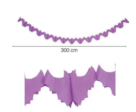 GIRLANDA FIOLETOWY NIETOPERZ 300 CM