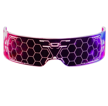  OKULARY PODŚWIETLANE LED CYBERPUNK