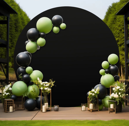 POKROWIEC NA STOJAK KOŁO 200 CM CZARNY