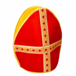 CZAPKA MITRA BISKUPA CZERWONA