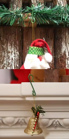 HACZYKI PLASTIKOWE DO BOMBEK 30 SZT ZIELONE ŚWIĘTA