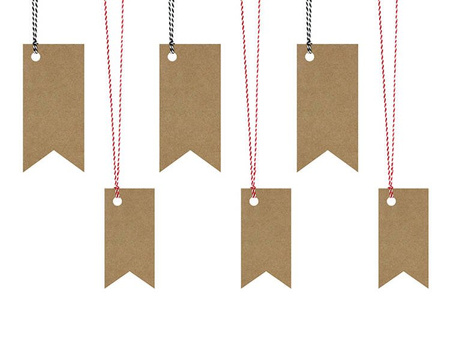 Zawieszki do prezentów Flaga (1 karton / 40 op.) (1 op. / 6 szt.)