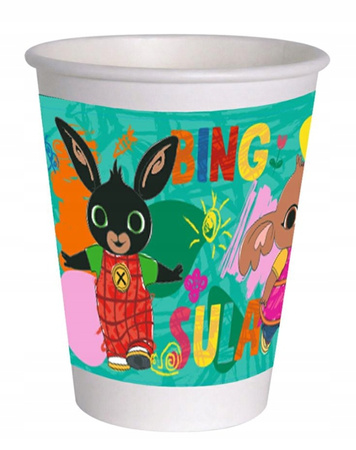 KUBECZKI PAPIEROWE BING 255 ML 8 SZT ZIELONE 