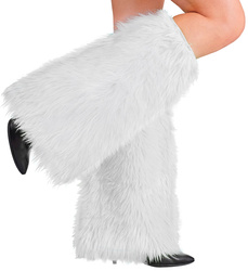 OCIEPLACZE NA NOGI BIAŁE FUTRZASTE