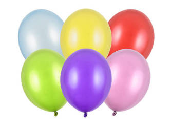 BALONY METALICZNE MIX 30 CM 10 SZT