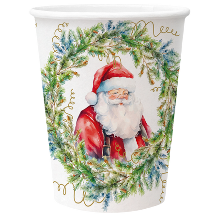 ZESTAW: TALERZYKI I KUBECZKI MIKOŁAJ ZIELONE GAŁĄZKI 